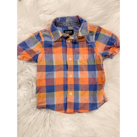 OSH KOSH Boys 12M Short Sleeve Button Down Shirt - Picture 1 of 4